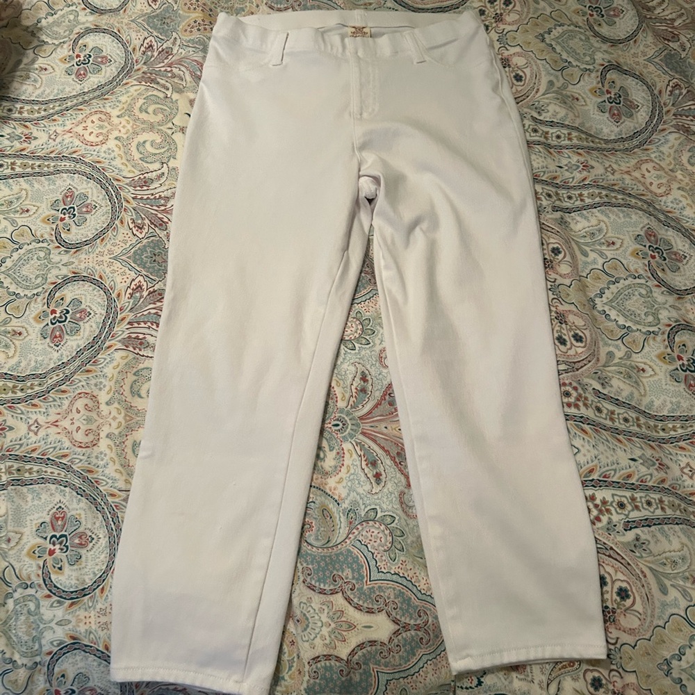 White pull on pants